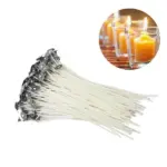 100 Pack 6 Inch Pre Tabbed Cotton Candle Wicks for Candle Making - Image 2