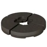 Outsunny Cantilever Patio Umbrella Base Fan Shaped Weights with Handles Durable Material Coffee