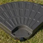 Outsunny Cantilever Patio Umbrella Base Fan Shaped Weights with Handles Durable Material Coffee - Image 8