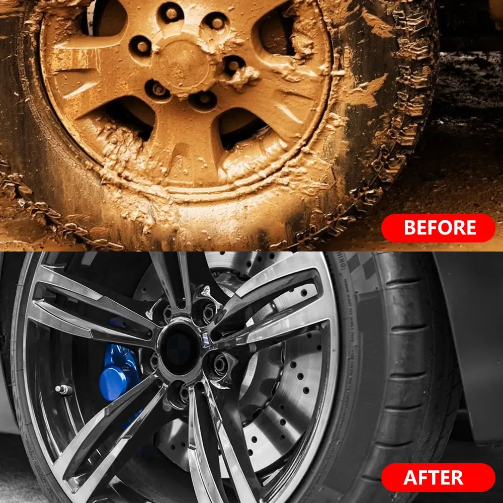 Soft Microfiber Wheel and Tire Cleaning Brush for Car Detailing