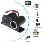 12V Car Cigarette Lighter Socket Splitter with Dual USB 5V 3.1A Charger - Image 17