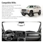 Dashboard Cover Mat Compatible with Chevy Silverado GMC Sierra Tahoe Suburban Yukon - Image 4