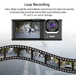 1080P Dual Lens Car Dash Camera with Front Rear and Interior Recording - Image 10