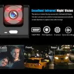 1080P Dual Lens Car Dash Camera with Front Rear and Interior Recording - Image 16