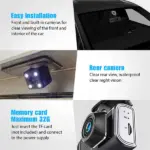 1080P Dual Lens Car Dash Camera with Front Rear and Interior Recording - Image 17