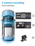 1080P Dual Lens Car Dash Camera with Front Rear and Interior Recording - Image 19