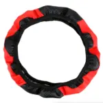 15 Inch Red Black Carbon Fiber Style PU Leather Steering Wheel Cover - Image 7