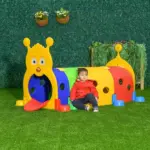 Caterpillar Tunnel, Kids Outdoor Play, Multicolor 59 Inches Long, Non-toxic PP, Toddler Toy for 3-6 Years Old - Image 2