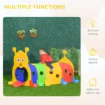 Caterpillar Tunnel, Kids Outdoor Play, Multicolor 59 Inches Long, Non-toxic PP, Toddler Toy for 3-6 Years Old - Image 4