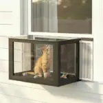 PawHut Outdoor Cat Catio Enclosure with Acrylic Panels Black and White - Image 2