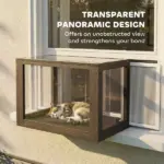 PawHut Outdoor Cat Catio Enclosure with Acrylic Panels Black and White - Image 6