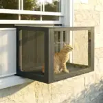 PawHut Outdoor Cat Catio Enclosure with Acrylic Panels Black and White - Image 9