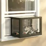 PawHut Outdoor Cat Catio Enclosure with Acrylic Panels Black and White - Image 10