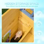 Outsunny Cedar Wood Kids Sandbox, Pirate Ship Play Boat with Bench Seats and Storage - Image 8