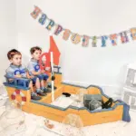 Outsunny Cedar Wood Kids Sandbox, Pirate Ship Play Boat with Bench Seats and Storage - Image 9