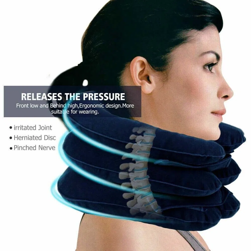 Adjustable Cervical Neck Traction Device and Support Collar