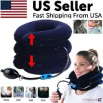 Adjustable Cervical Neck Traction Device and Support Collar