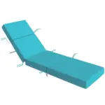Outsunny Chaise Lounge Cushion, 4 Inch Thick Outdoor Lounge Chair Cushion with Ties for Patio, 21 Inch x 72 Inch, Blue - Image 11