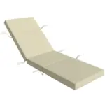 Outsunny Chaise Lounge Cushion, 4" Thick Outdoor Lounge Chair Cushions with Ties for Patio, 26" x 80 ", Cream White - Image 11