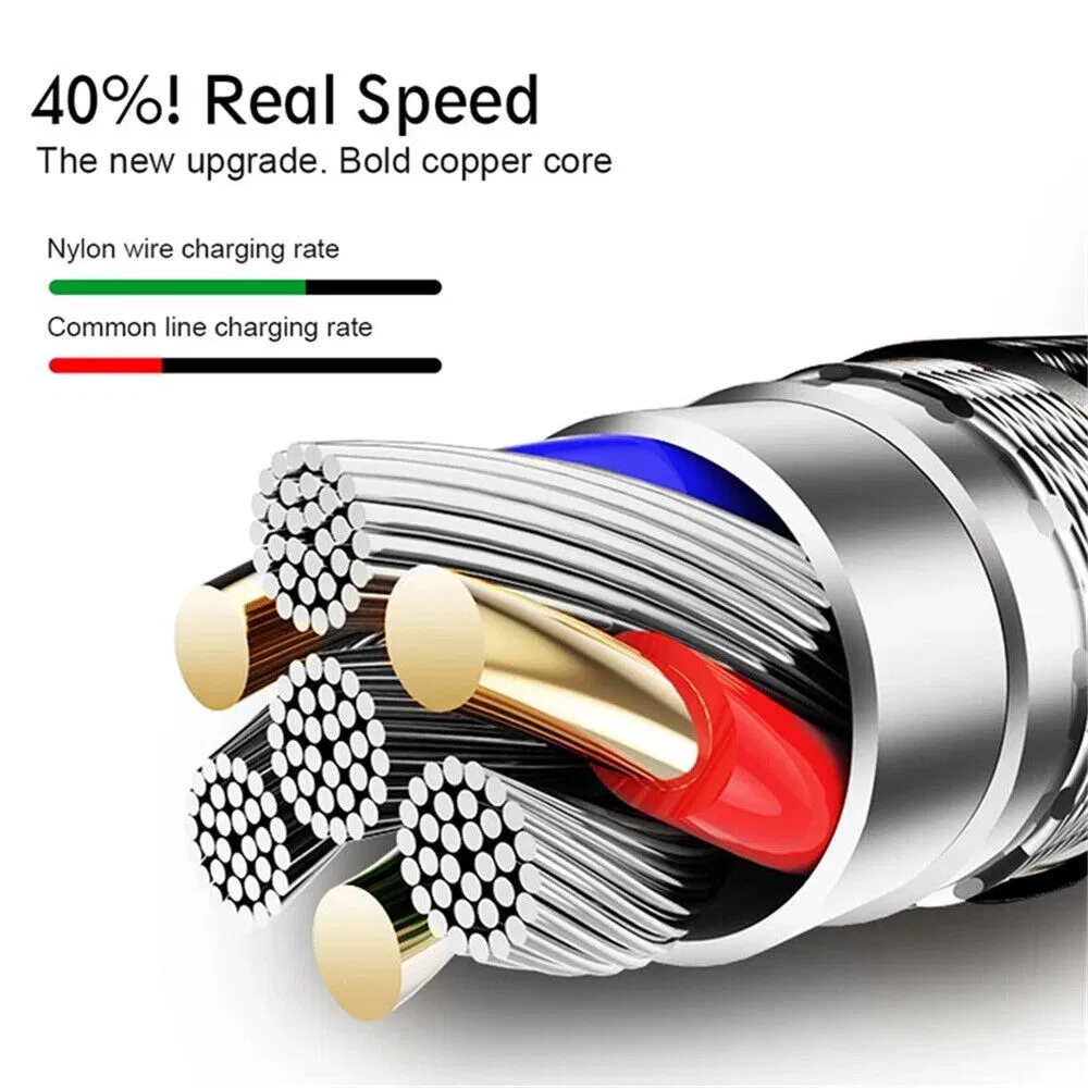 5 Pack USB-A to 8-Pin Nylon Braided Charging Cables, 3ft 6ft 10ft