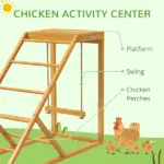 Chicken Activity Play Yellow with Chicken Perches Hen Ladder for Healthy Happy Animals Coop Toy - Image 4