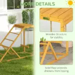 Chicken Activity Play Yellow with Chicken Perches Hen Ladder for Healthy Happy Animals Coop Toy - Image 6