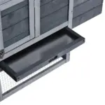 Chicken Coop Kit 59 Outdoor Solid Wood Enclosed House Ventilation Gray - Image 11