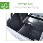 Chicken Coop Kit 59 Outdoor Solid Wood Enclosed House Ventilation Gray - Image 6