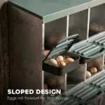 PawHut Chicken Nesting Boxes, 8 Compartment Metal Nesting Boxes for Chickens, Two-Tier Egg Laying Boxes with Vented Holes - Image 4