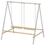 PawHut Chicken Perch for Coop, Chicken Roosting Bars with 2 Swings, Coop Accessories for Farm, Backyard, Silver