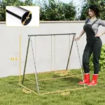 PawHut Chicken Perch for Coop, Chicken Roosting Bars with 2 Swings, Coop Accessories for Farm, Backyard, Silver - Image 3