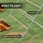 PawHut Chicken Roost Jungle Gym Roosting Bar 55 x 33.75 for Coop - Image 5