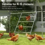 PawHut Chicken Roost Jungle Gym Roosting Bar 55 x 33.75 for Coop - Image 6