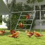 PawHut Chicken Roost Jungle Gym Roosting Bar 55 x 33.75 for Coop - Image 10