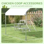 PawHut Chicken Roost Toys, Coop Accessories with Wood Stand, Ladder Platforms, for 10-15 Chickens - Image 5
