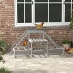 PawHut Chicken Roost Toys, Coop Accessories with Wood Stand, Ladder Platforms, for 10-15 Chickens - Image 10