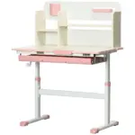 Children's Study Desk, Height Adjustable Writing Table with Tilt Desktop, Drawer and Storage, for School and Homework, Pink - Image 11