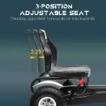 Aosom Childrens White Go Kart Pedal Ride-On Toy with Adjustable Seat Sharp Handling Handbrake Non-Slip Rubber Wheels - Image 4
