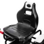 Aosom Childrens White Go Kart Pedal Ride-On Toy with Adjustable Seat Sharp Handling Handbrake Non-Slip Rubber Wheels - Image 9