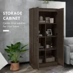 Coffee Pantry Cupboard Cabinet with Storage Shelves for Kitchen Organization - Image 4
