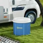 Outsunny Portable 79.25 Gallon Ice Bath Tub with Insulated Cover and Carry Bag Dark Blue - Image 8