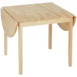 HOMCOM Compact Folding Dining Table 56" Small Space Wood Kitchen Table Drop Leaf Natural - Image 11