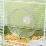 PawHut Compact Gerbil or Dwarf Hamster Cage with Tubes, Exercise Wheel, Food Dish and Water Bottle, 23"x13"x12", Gray - Image 9