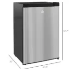 Compact Upright Freezer 3 Cu Ft with Adjustable Thermostat, Reversible Door, Silver - Image 3