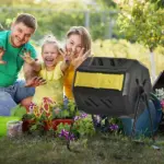 Outsunny 43 Gallon Dual-Chamber Rotating Compost Tumbler Yellow - Image 2