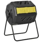 Outsunny 43 Gallon Dual-Chamber Rotating Compost Tumbler Yellow - Image 11