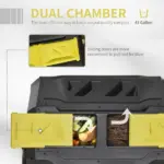 Outsunny 43 Gallon Dual-Chamber Rotating Compost Tumbler Yellow - Image 4