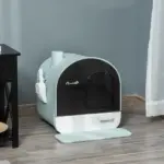 PawHut Covered Cat Litter Box, 17"x17"x18.5", Indoor with Lid, Tray, Scoop, Filter, Green - Image 10