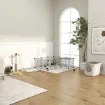 Covered Cat Litter Box, Easy Cleaning Kitty Litter Box with Front Entrance, Top Exit, Scoop, for Odor Control, White - Image 9