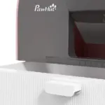 PawHut Covered Cat Litter Box with Lid, Scoop, and Filter, Compact Design, Pink - Image 8